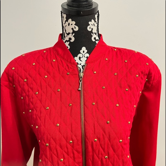 Vintage Red Zip Up Jacket - Picture 3 of 6